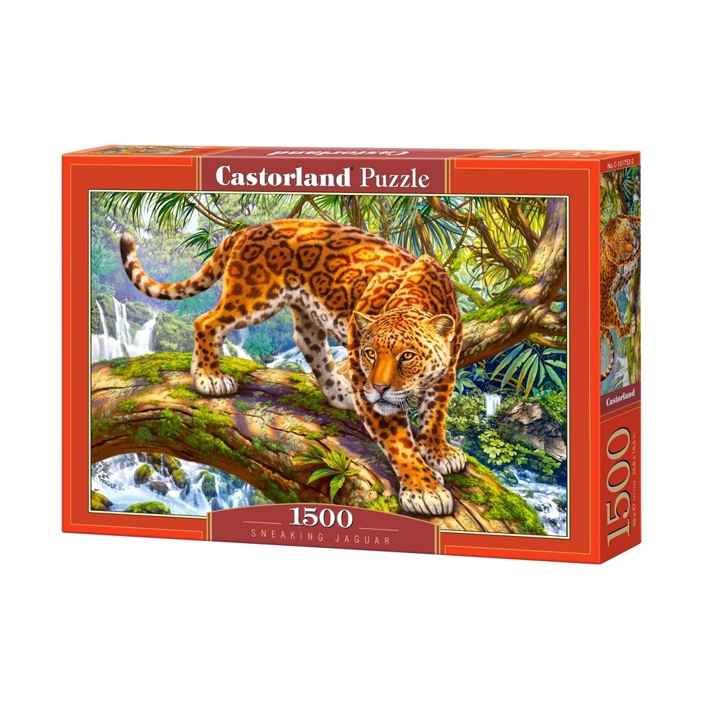 Παζλ Castorland 1500 κομμάτια - Ιαγουάρος που καιροφυλακτεί