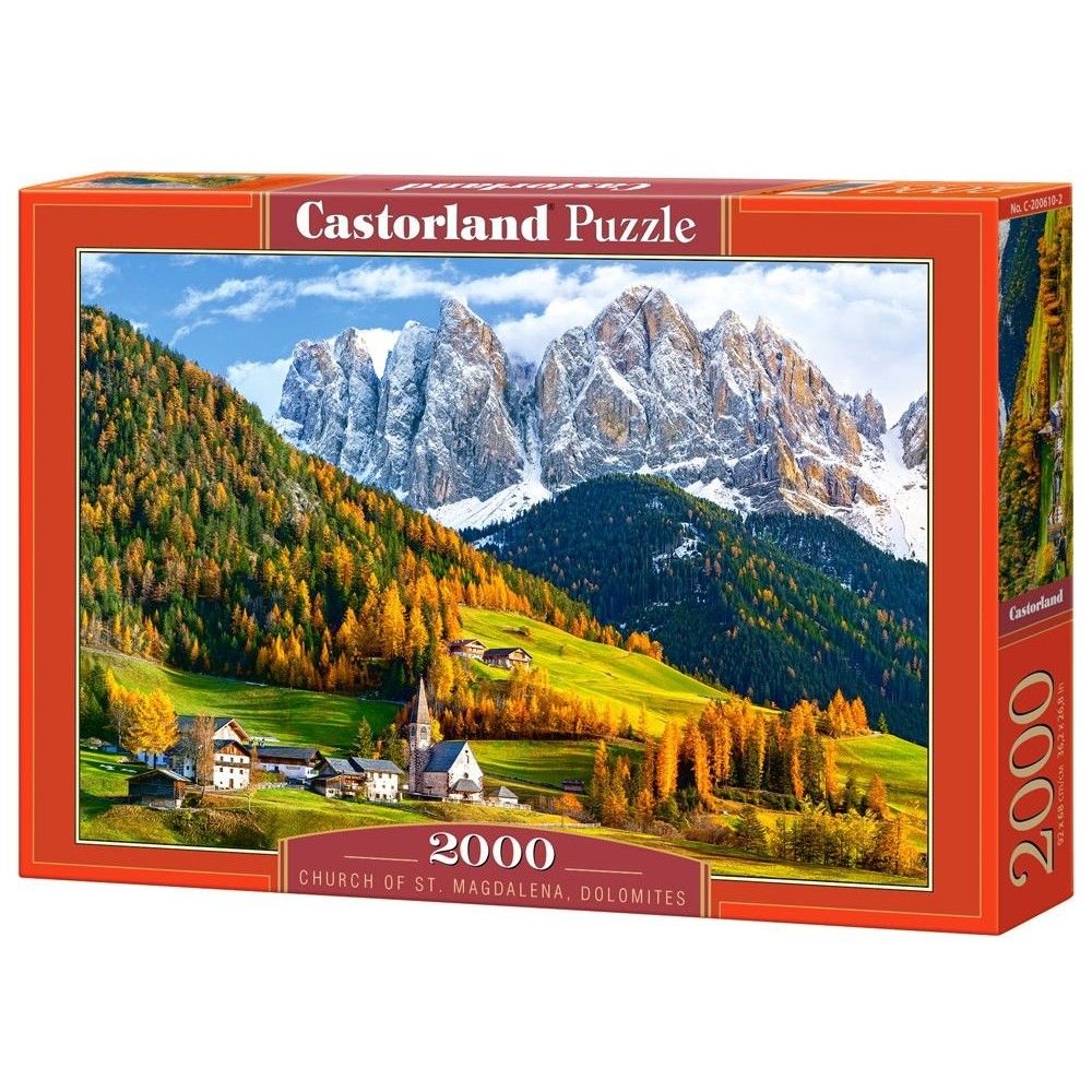 Παζλ Castorland 2000 κομμάτια - Η εκκλησία της Αγίας Μαγδαληνής, Δολομίτες