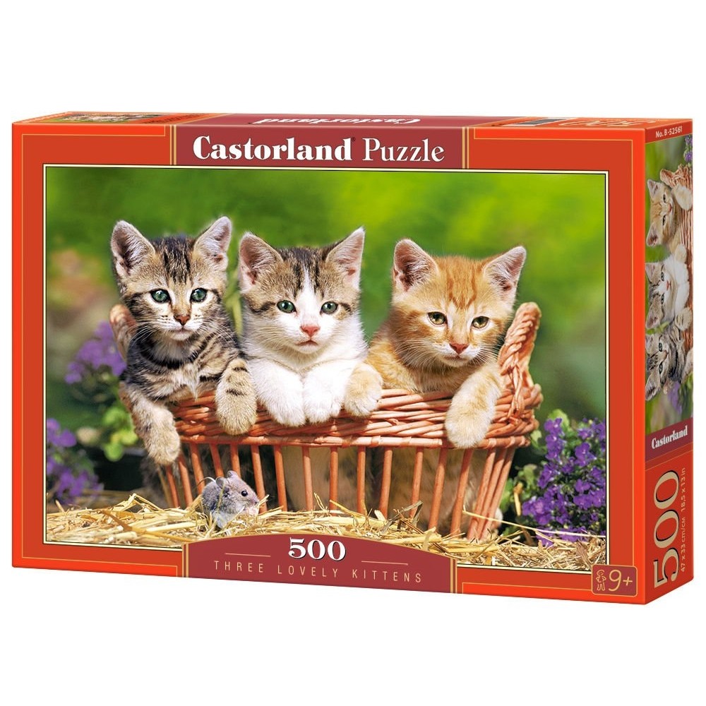 Παζλ Castorland 500 κομμάτια - Τρία αγαπημένα γατάκια