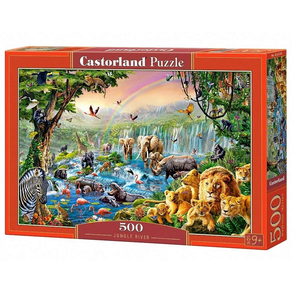 Παζλ Castorland 500 κομμάτια - Ποταμός στη ζούγκλα