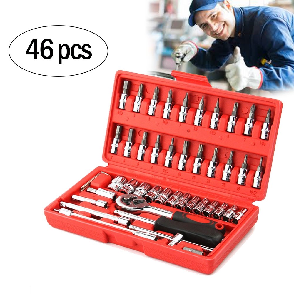 Βαλίτσα χειρός εργαλείων 1/4 " - 46 τεμάχια (GL114)