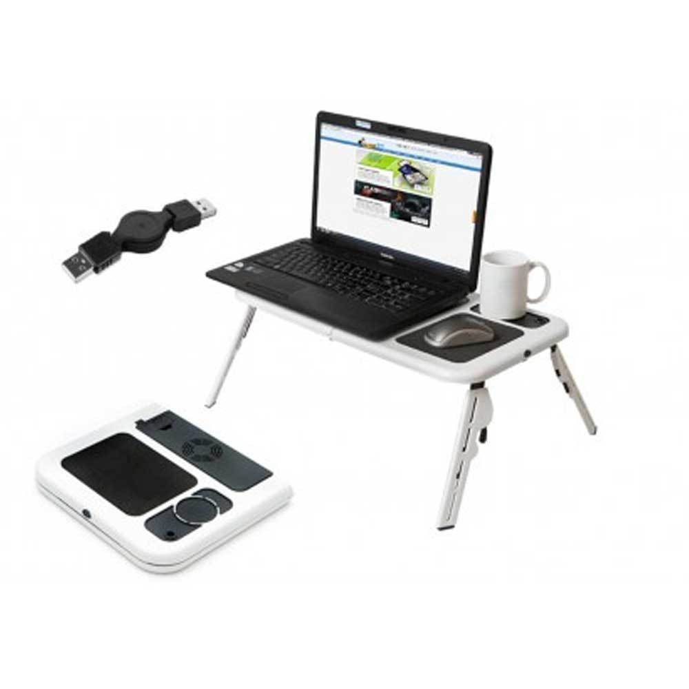 Αναδιπλούμενο τραπεζάκι για laptop "E-Table" με 2 ανεμιστήρες ψύξης