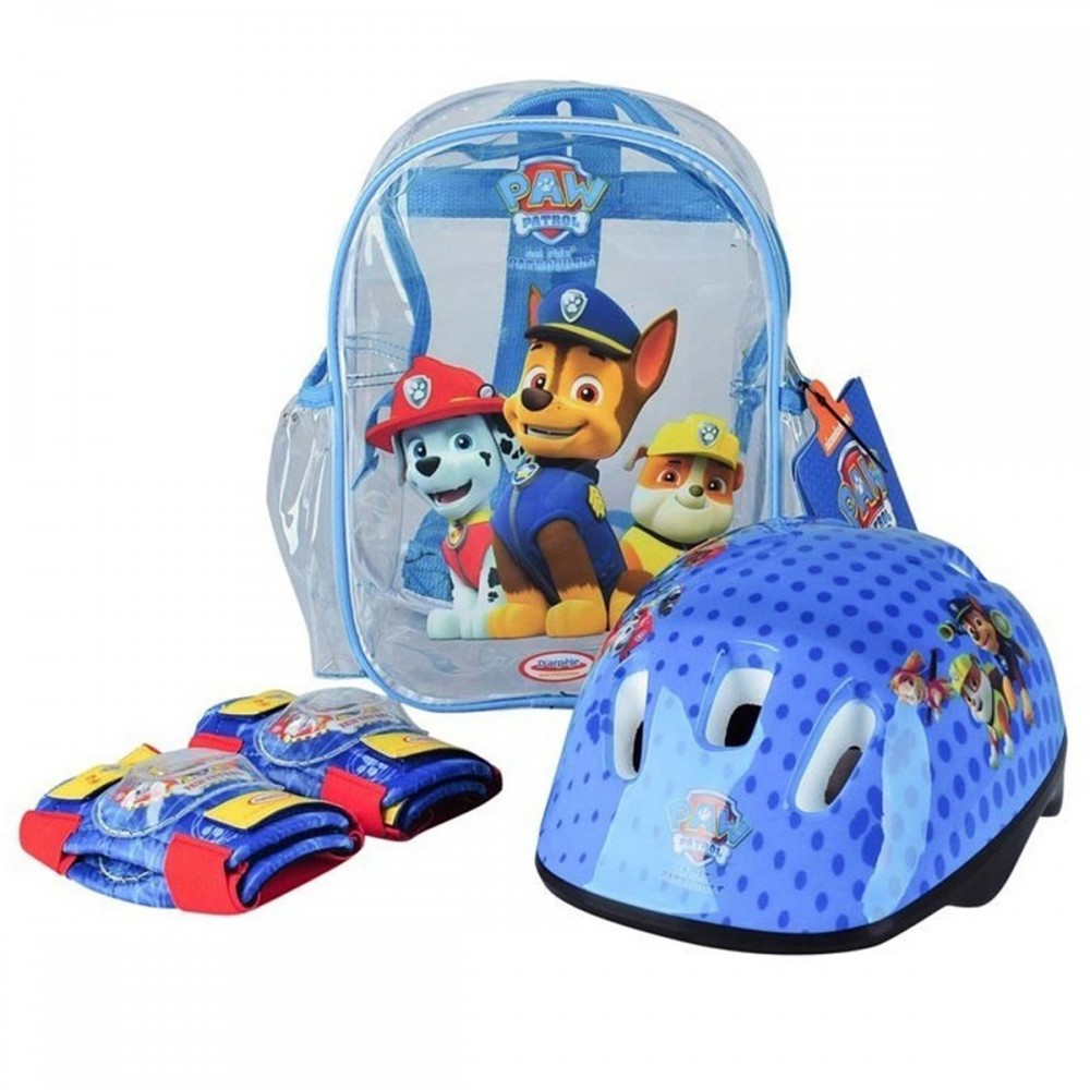Σετ με κράνος Paw Patrol D'Arpeje + προστατευτικά και σακίδιο, μέγεθος S