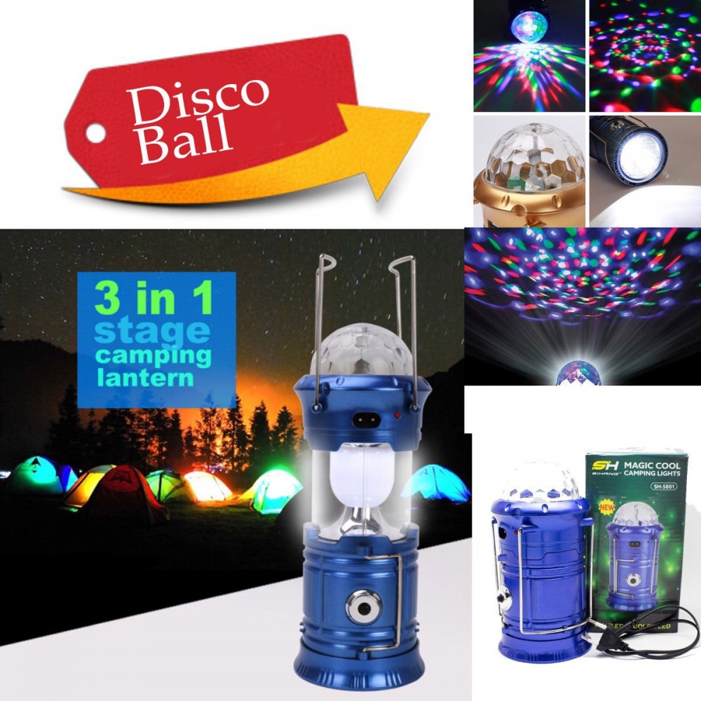 Κάμπινγκ LED φακός 3 σε 1 με Disco λάμπα SH-5801