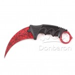 Μαχαίρι τσέπης με καμπύλη λεπίδα καράμπιτ MKnives X-14 με θήκη και μοτίβο ιστού αράχνης, 19 εκ.