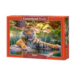 Παζλ Castorland 500 κομμάτια - Τίγρη της Σουμάτρας