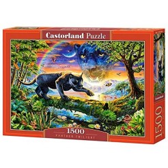 Παζλ Castorland 1500 κομμάτια - Πάνθηρα το σούρουπο