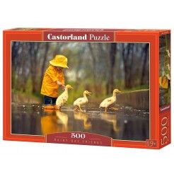 Παζλ Castorland 500 κομμάτια - Φίλοι σε μια βροχερή μέρα