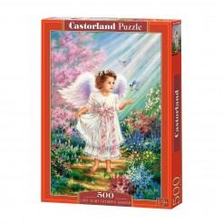 Παζλ Castorland 500 κομμάτια - Άγγελος σε κήπο λουλουδιών