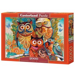 Παζλ Castorland 2000 κομμάτια - Κουκουβάγιες