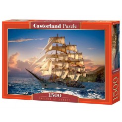 Παζλ Castorland 1500 κομμάτια - Πλοήγηση στο ηλιοβασίλεμα