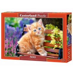 Παζλ Castorland 500 κομμάτια - Ξανθοκόκκινο γατάκι