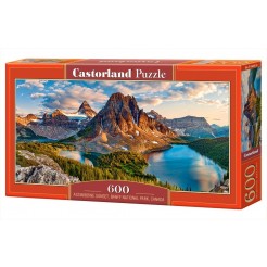 Παζλ Castorland 600 κομμάτια - Ηλιοβασίλεμα πάνω από Assiniboine, Εθνικό Πάρκο Banff, Καναδάς