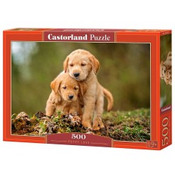 Παζλ Castorland 500 κομμάτια - Αγάπη σκυλιών