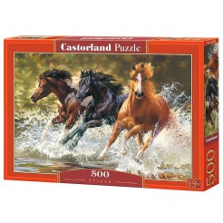 Παζλ Castorland 500 κομμάτια - Άλογα που καλπάζουν