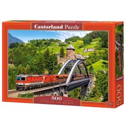 Παζλ Castorland 500 κομμάτια - Τρένο στη γέφυρα