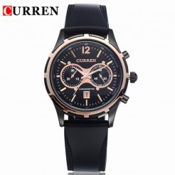 Ανδρικό ρολόι Curren Fashion Lux με μαύρο καντράν