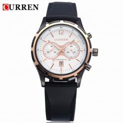 Ανδρικό ρολόι Curren Fashion Lux με άσπρο καντράν