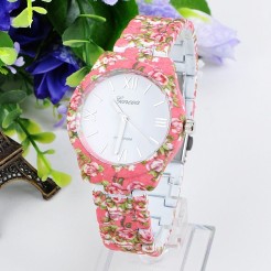 Γυναικείο ρολόι Geneva Flower - ροζ