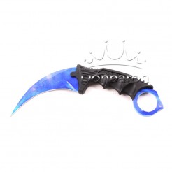 Μαχαίρι τσέπης με καμπύλη λεπίδα καράμπιτ MKnives X-1 με θήκη, μπλε χρώμα, 19 εκ.
