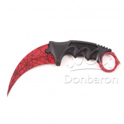 Μαχαίρι τσέπης με καμπύλη λεπίδα καράμπιτ MKnives X-14 με θήκη και μοτίβο ιστού αράχνης, 19 εκ.