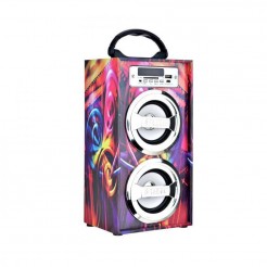 Φορητό mini ηχείο KC-55 Speaker με Bluetooth, ραδιόφωνο, SD, θύρα USB και εφέ φωτάκια