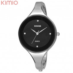 Γυναικείο ρολόι Kimio Super Lux με μαύρο καντράν