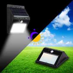 PIR ηλιακή LED λάμπα με αισθητήρα για εγκατάσταση τοίχου