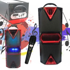 Φορητό Bluetooth ηχείο JBK-8812 με εφέ φωτισμού, μικρόφωνο, USB, TF, AUX, FM ραδιόφωνο και καραόκε