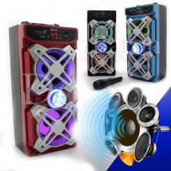Φορητό ηχείο QS-33 με Bluetooth, εφέ φωτισμού και μικρόφωνο