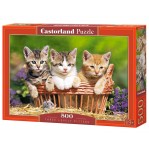 Παζλ Castorland 500 κομμάτια - Τρία αγαπημένα γατάκια