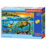 Παζλ Castorland 180 κομμάτια - Υποβρύχιες χελώνες