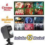 Προβολέας Window Projector με 12 θεματικά βίντεο για το Halloween και τα Χριστούγεννα - 3