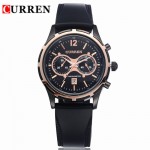 Ανδρικό ρολόι Curren Fashion Lux με μαύρο καντράν - 1