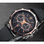 Ανδρικό ρολόι Curren Fashion Lux με μαύρο καντράν - 7