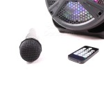 Ενεργό ηχείο FEIYIPU ES-81 με φώτα LED, ασύρματο μικρόφωνο και τηλεχειριστήριο, 8", 100W, Bluetooth, FM ραδιόφωνο, κάρτα TF - 6
