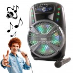 Φορητό Bluetooth Karaoke ηχείο FEIYIPU ES-12 με ασύρματο μικρόφωνο, εφέ φωτισμό και ψηφιακή οθόνη 12 ιντσών - 1
