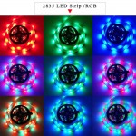 Σετ RGB LED ταινία 5 μέτρα, 2835 δίοδοι, με διαχείριση χρωμάτων και παροχή ρεύματος - 19
