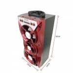 Φορητό ηχείο Bluetooth με φώτα LED: Redmaine MS-268BT - 2