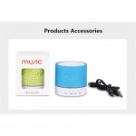Μίνι Bluetooth ηχείο με LED φωτάκια, MP3 player, στερεοφωνικό ήχο, DC5V / AUX, κάρτα TF, USB - 9
