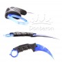 Μαχαίρι τσέπης με καμπύλη λεπίδα καράμπιτ MKnives X-1 με θήκη, μπλε χρώμα, 19 εκ. - 3