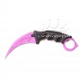 Μαχαίρι τσέπης με καμπύλη λεπίδα καράμπιτ MKnives X-2 με θήκη, ροζ χρώμα, 19 εκ. - 1
