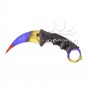Μαχαίρι τσέπης με καμπύλη λεπίδα καράμπιτ MKnives με θήκη, πολύχρωμο, 19 εκ. - 1