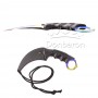 Μαχαίρι τσέπης με καμπύλη λεπίδα καράμπιτ MKnives με θήκη, πολύχρωμο, 19 εκ. - 3