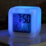 Φωτιζόμενο ρολόι LED με ξυπνητήρι, ημερολόγιο, θερμόμετρο και ένδειξη ώρας 12/24 ωρών - 2
